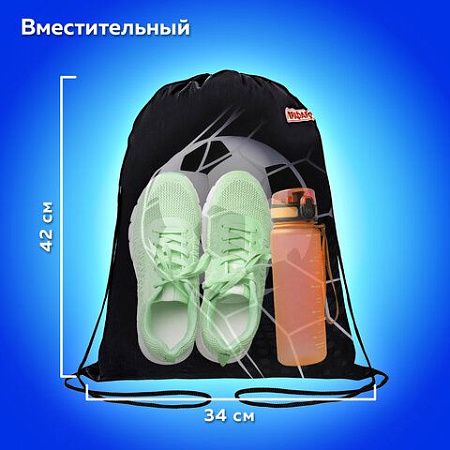 Мешок для обуви ПИФАГОР, 1 отделение, 40х32 см, Ball kick, 272386 