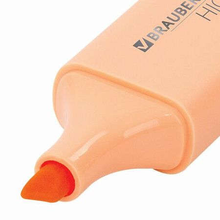 Текстовыделитель BRAUBERG "ORIGINAL PASTEL", ПЕРСИКОВЫЙ, линия 1-5 мм, 151696 