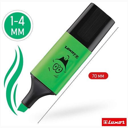 Текстовыделитель Luxor "Eyeliter" ассорти, 1-4,5мм 