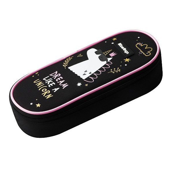 Пенал корпусный 1 отделение, 220*90*45 мм, Berlingo "Dream Like A Unicorn", полиэстер