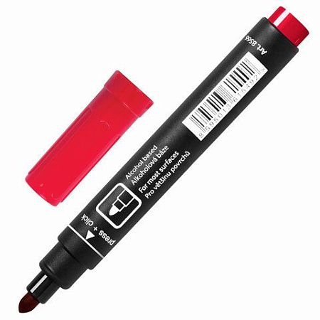 Маркер перманентный CENTROPEN 8566, КРАСНЫЙ, круглый наконечник, 2,5 мм, 5 8566 0104 