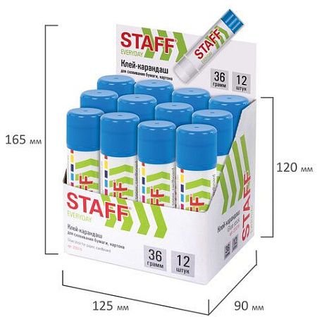 Клей-карандаш STAFF "EVERYDAY", 36 г, 220376
