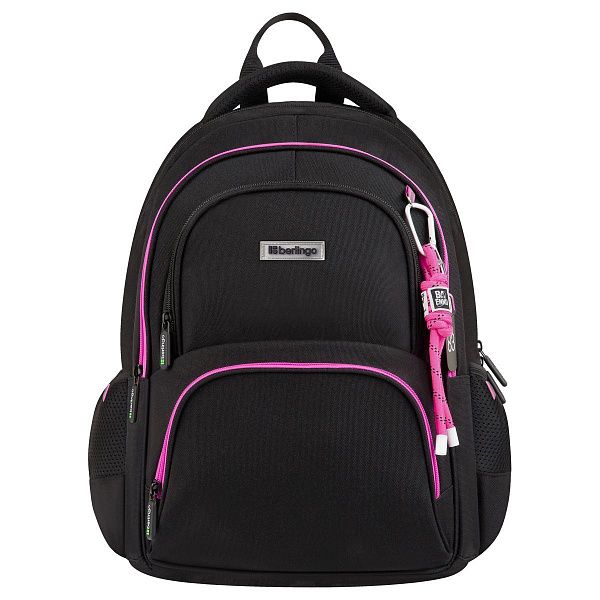 Рюкзак Berlingo NeonBase "Bright pink" 41*30*17см, 2 отделения, 4 кармана, эргономичная спинка