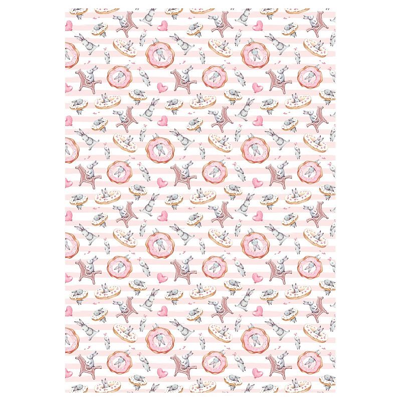 Упаковочная бумага глянц. 70*100см, MESHU "Tenderness", 80 г/м2, ассорти, 5 дизайнов