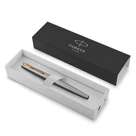 Ручка перьевая Parker "Jotter Stainless Steel GT" 1,0мм, подарочная упаковка 