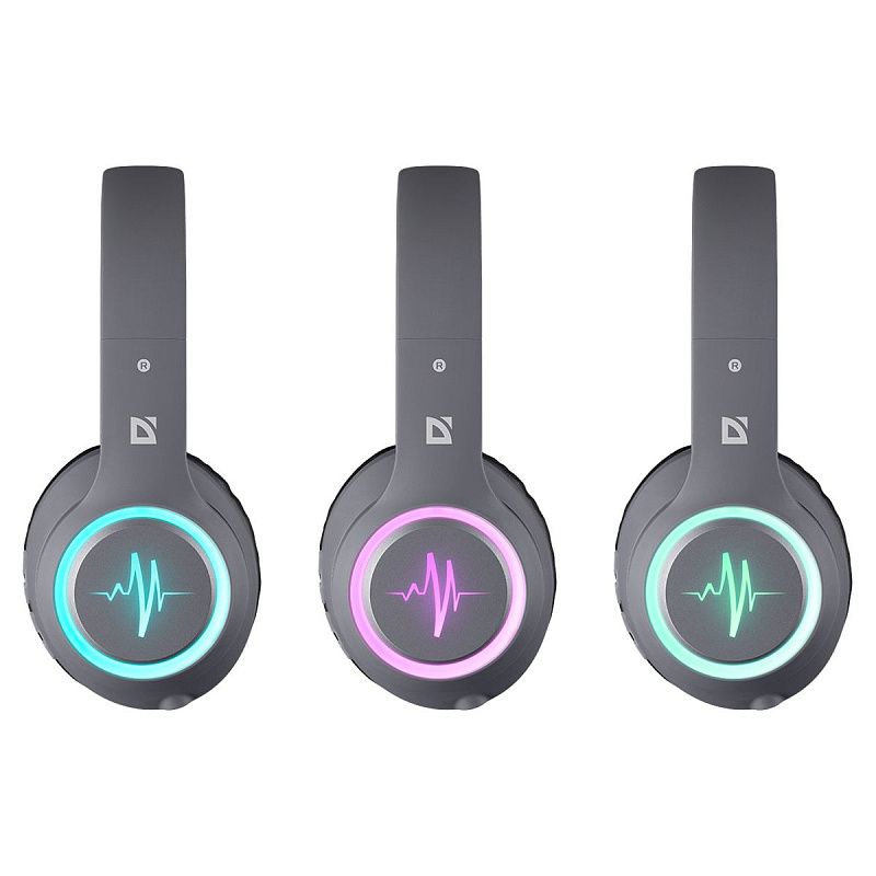 Наушники с микрофоном беспроводные Defender FreeMotion B571, Bluetooth, складные, MicroSD, разъем Type-C, черный