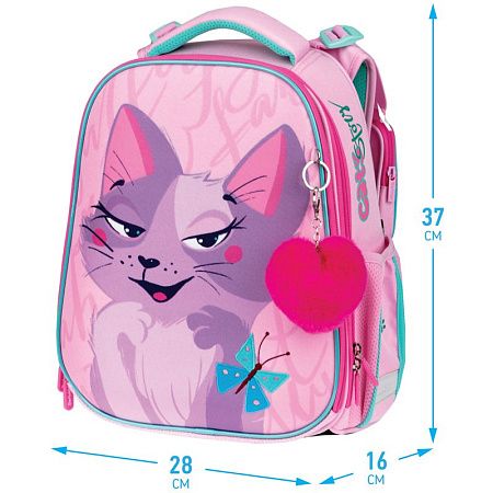 Ранец Berlingo Expert "Princess cat" 37*28*16см, 2 отделения, 2 кармана, анатомическая спинка 