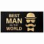 Конверт для денег "BEST MAN IN THE WORLD", Мужской стиль, 166х82 мм, фольга, ЗОЛОТАЯ СКАЗКА, 113759