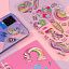 Наклейки гелевые MESHU "Rainbow unicorn", 10*23 см, пакет европодвес