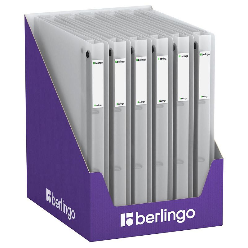 Папка на 4 кольцах Berlingo "No Secret", 24мм, 700мкм, полупрозрачная, D-кольца, с внутр. карманом 