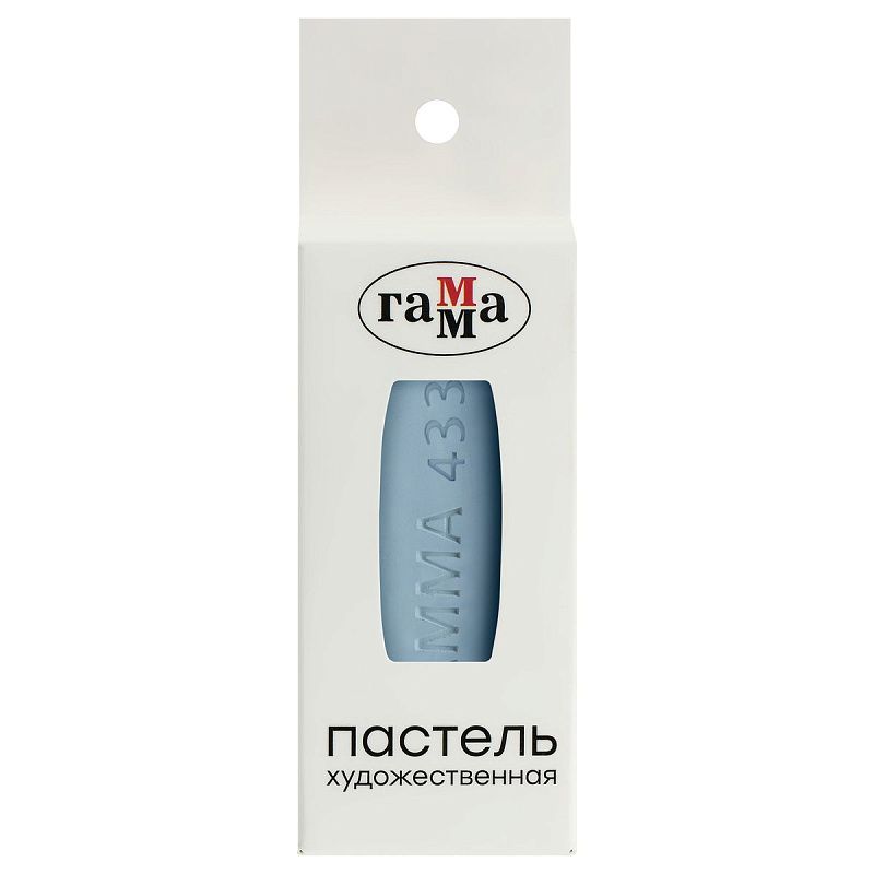 Пастель художественная Гамма, голубая пудровая № 433, штучная, картон.упак.