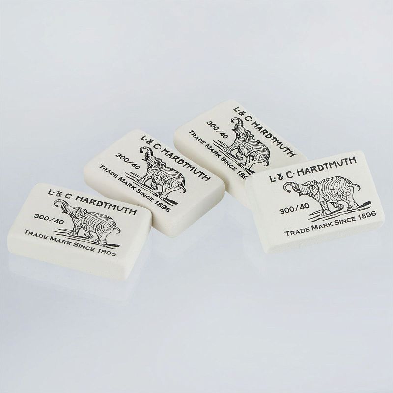 Ластик Koh-I-Noor "Elephant" 300/60, прямоугольный, натуральный каучук, 31*21*8мм, ч/б 