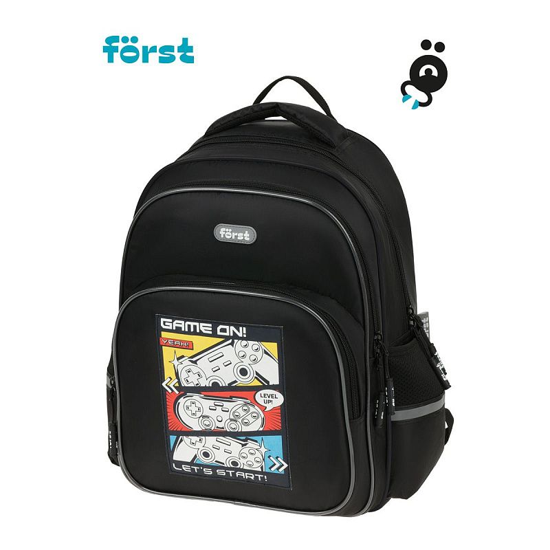 Рюкзак Först F-COMFY "Game on" 38*29*15см, 2 отделения, 3 кармана, эргономичная спинка 