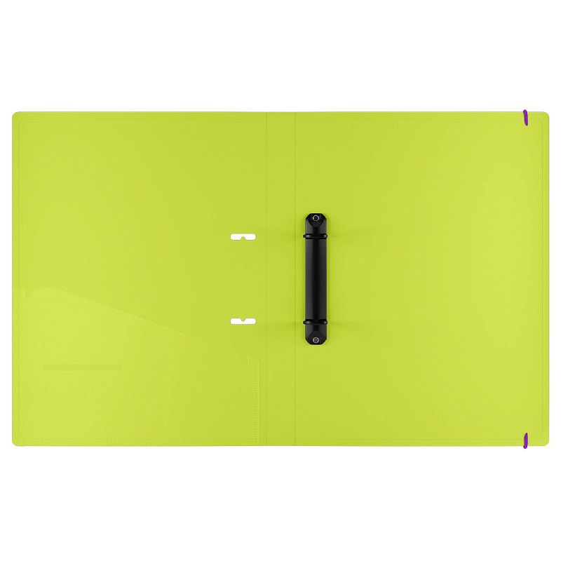 Папка на 2 кольцах Berlingo "Raze" А4, 24мм, 600мкм, D-кольца, с внутр. карманом, голубая, софт-тач 