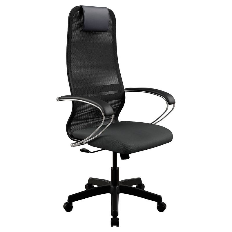 Кресло руководителя Метта SU-B-8, сетка черная, топ-ган (131/001), DA.16.1.222