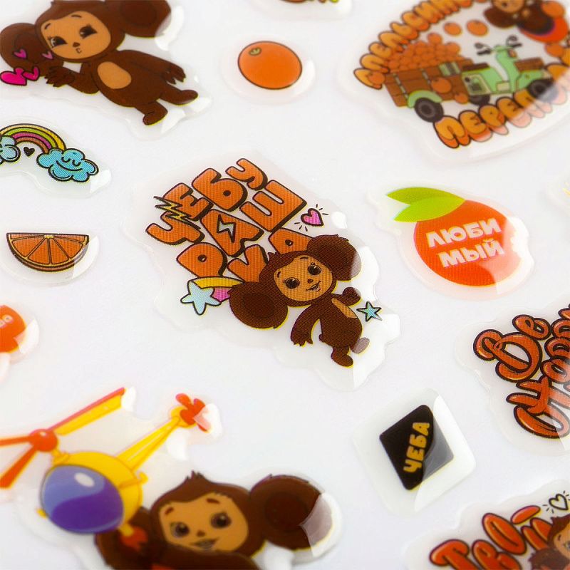 Наклейки гелевые Мульти-Пульти "Ушастик",  22*10см, пакет европодвес