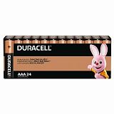 Батарейки КОМПЛЕКТ 24 шт., DURACELL Basic ОРИГИНАЛ, ААА (LR03, 24А), алкалиновые, мизинчиковые, Б0064969
