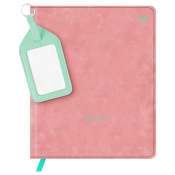 Дневник 1-11 кл. 48л. (твердый) BG "ID. Pink", иск. кожа, печать, брелок с окошком, ляссе