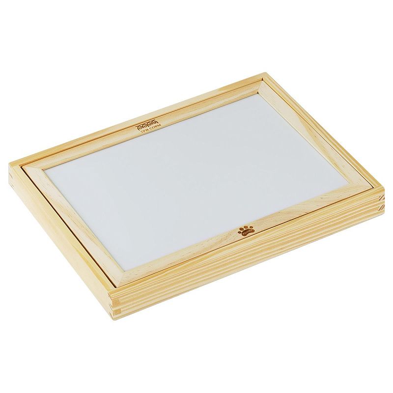 Доска двусторонняя магнитно-маркерная Три Совы, А3, настольная, с поддоном