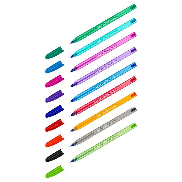 Ручка шариковая Luxor "InkGlide 100 Icy" синяя, 0,7мм, трехгран., корпус ассорти