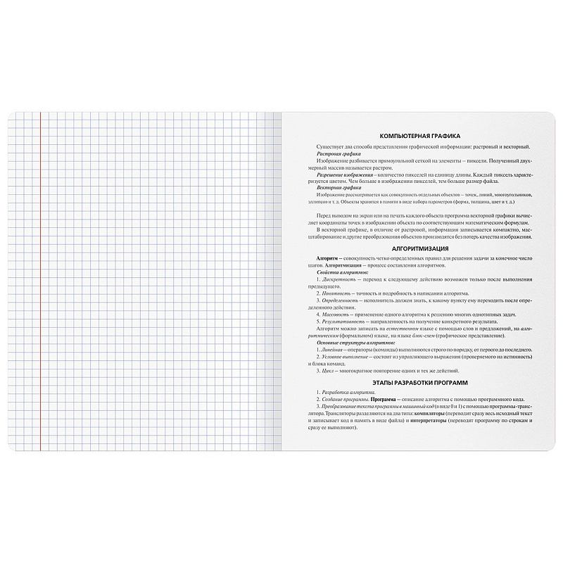 Тетрадь предметная 48л. BG "Минимализм" - Информатика, выб.лак