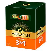Кофе растворимый Monarch "Classic", 3в1, порошкообразный, порционный, 24 пакетиков*13,5г, мягкая упаковка