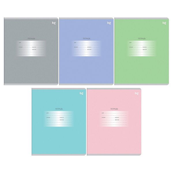 Тетрадь 12л., клетка BG "Первоклассная", Mix