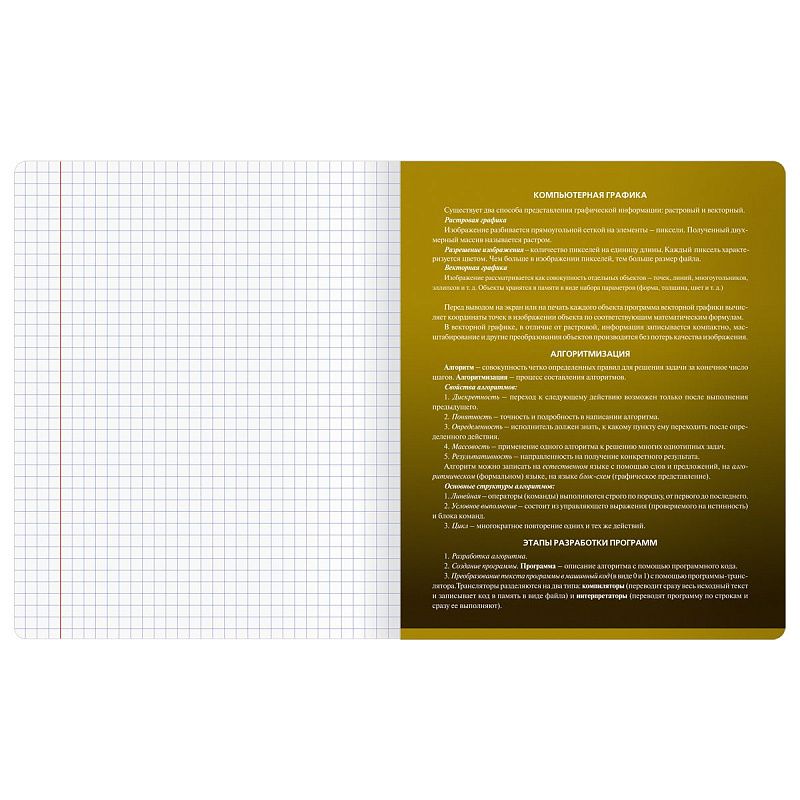 Тетрадь предметная 48л. BG "Темное стекло" - Информатика, конгрев, твин-лак, 70г/м2