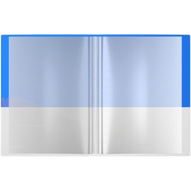Папка с 20 вкладышами Berlingo "Semicolor" А4, 17мм, 700мкм, с внутр. карманом, голубая, софт-тач 