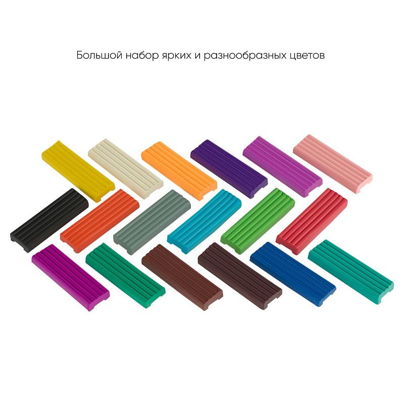 Пластилин Гамма "Юный художник" NEW, 18 цветов, 252г, со стеком, картон. упаковка
