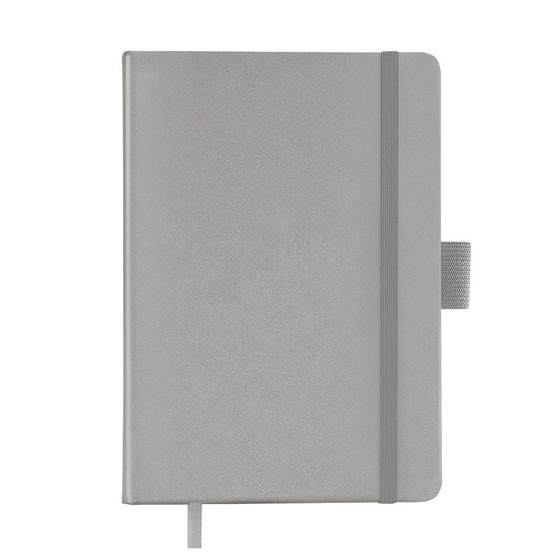 Скетчбук 100л., А6 Гамма "Студия", серебро, твердая обложка, на резинке, слоновая кость, 110г/м2