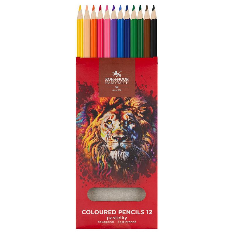 Карандаши цветные Koh-I-Noor "RED LION", 12цв, картон.упак. с подвесом