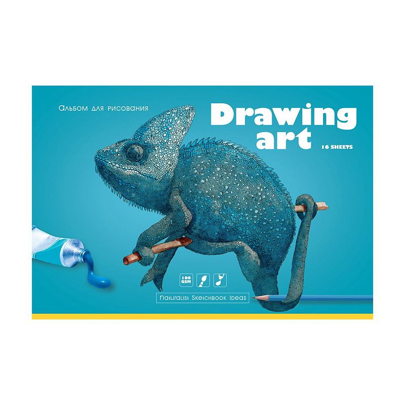 Альбом для рисования 16л., А4, на скрепке BG "Drawing art"