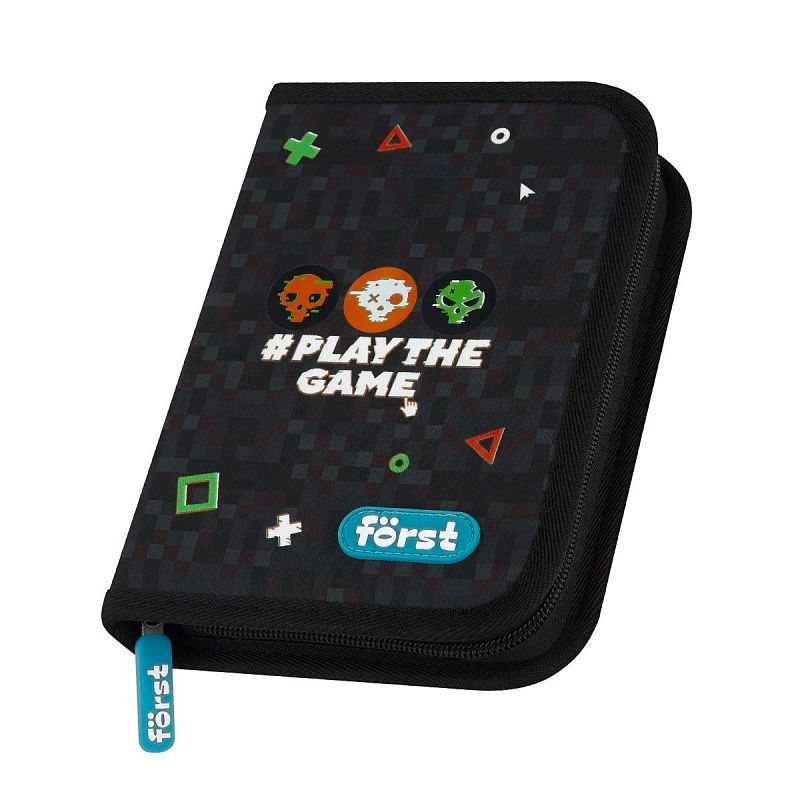 Пенал 1 отделение, 200*140*40 Först "Play the game", дополнительная откидная секция, полиэстер