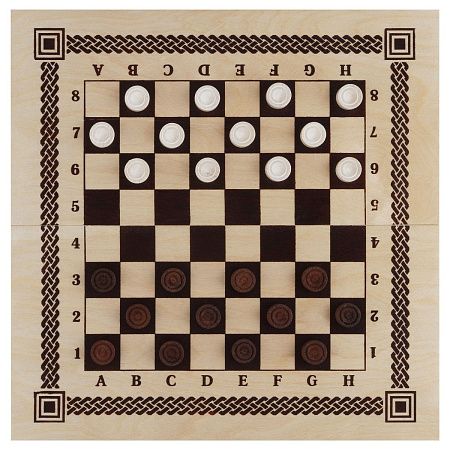 Набор игр ТРИ СОВЫ 3в1 "Нарды, шашки, шахматы", обиходные, с деревянной доской 40*40, поле 29*29