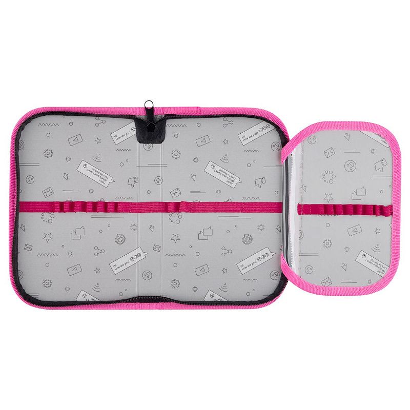 Пенал 1 отделение, 200*130 ArtSpace "Anime Girl", доп. секция, ткань 