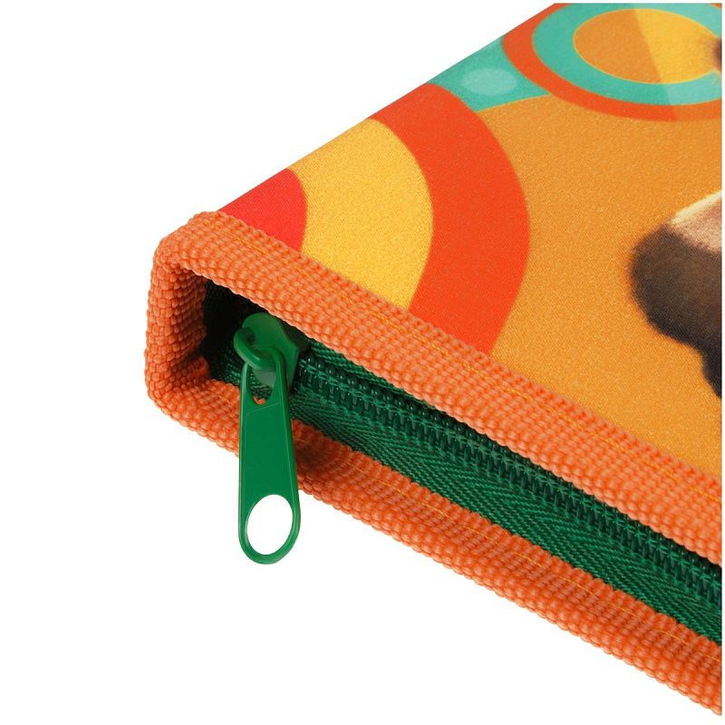 Пенал 1 отделение, 200*130 Мульти-Пульти "Чебурашка", доп. секция, ткань 