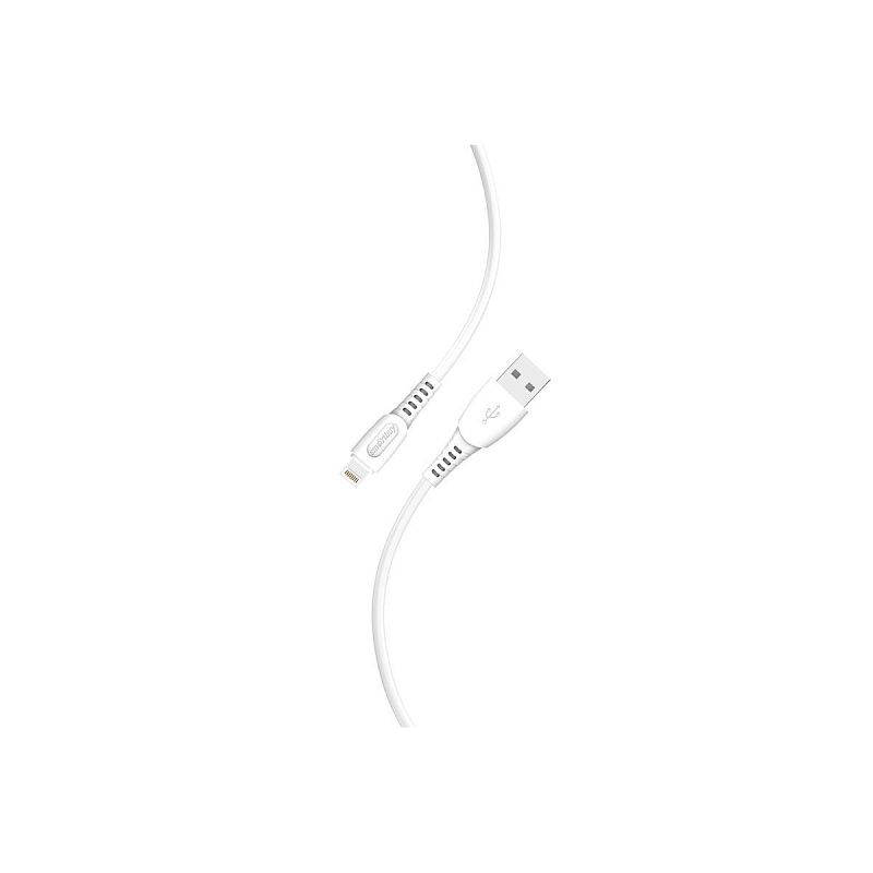 Кабель Smartbuy S40, USB - Lightning, для Apple, 3A output, 1м, белый