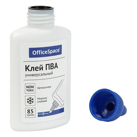 Клей ПВА OfficeSpace, 85г, с дозатором, дисплей бокc