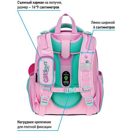 Ранец Berlingo Expert "Princess cat" 37*28*16см, 2 отделения, 2 кармана, анатомическая спинка 