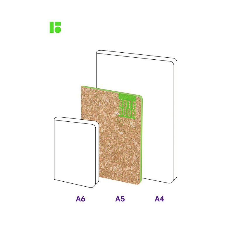 Записная книжка А5 80л., кожзам, Berlingo "Green Series", зеленый срез, светло-коричневый