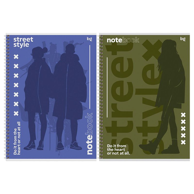 Тетрадь 96л., А4, клетка, на гребне BG "Street style", матовая ламинация