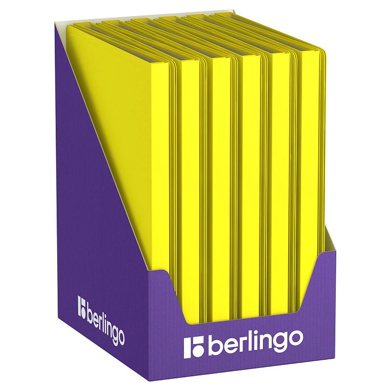 Папка с 20 вкладышами Berlingo "Soft Touch", 17мм, 700мкм, желтая, с внутр. карманом 