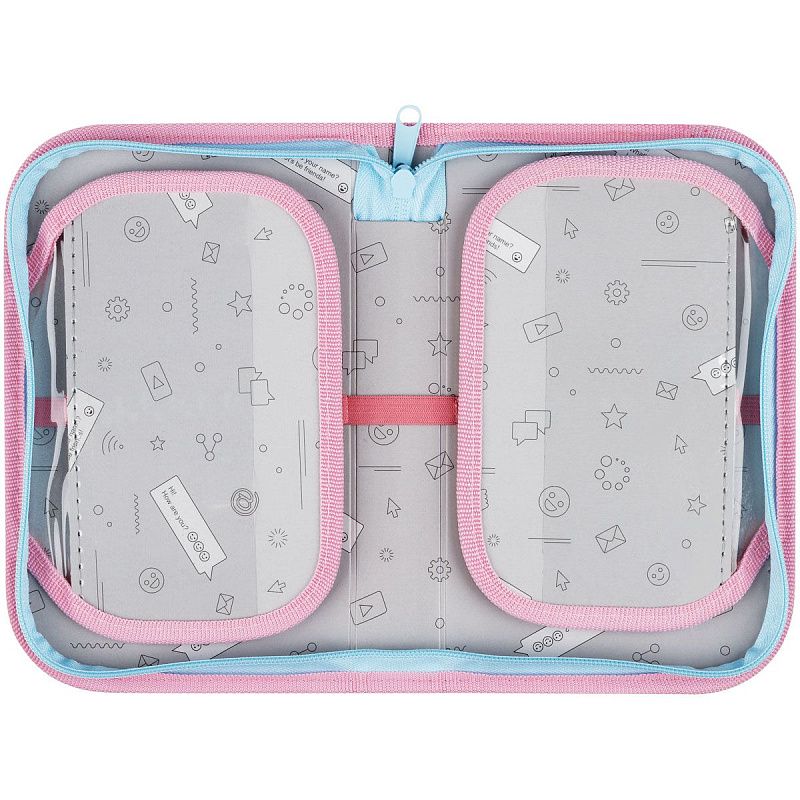 Пенал 1 отделение, 210*130 ArtSpace "Cat power", две откидные секции, ткань 