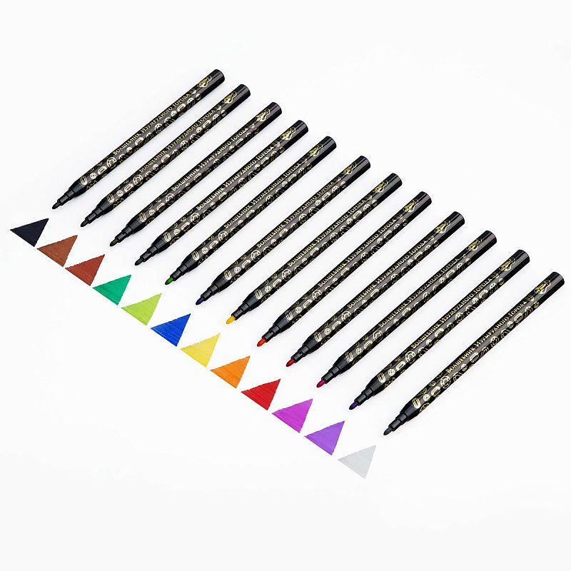 Фломастеры Мульти-Пульти "Волшебник Изумрудного Города", 12цв., смываемые, блистер