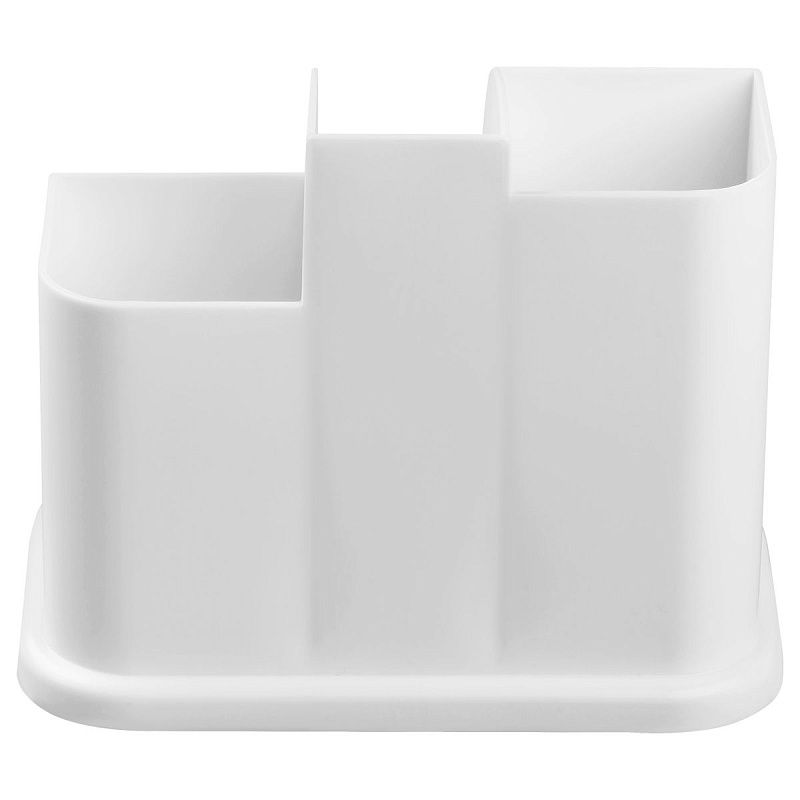 Настольная подставка СТАММ "Авангард", пластиковая, белая