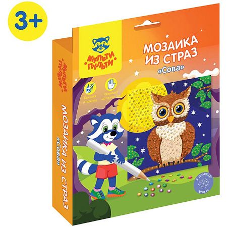 Мозаика из страз Мульти-Пульти "Сова"