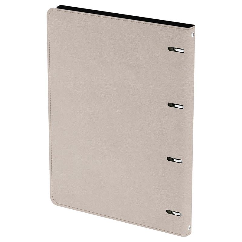 Тетрадь на кольцах А4, 120л., кожзам,  BG "Моно. Бежевый"