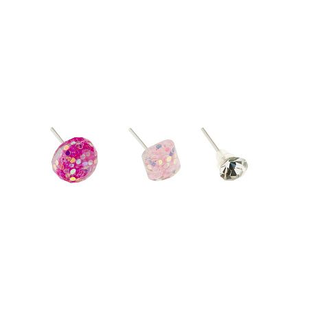 Серьги MESHU "Round", бижутерия, 12 пар, европодвес