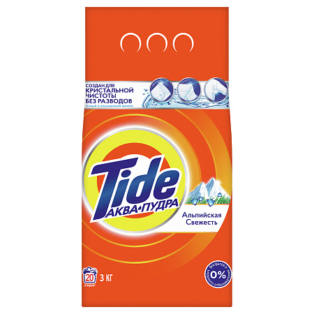 Порошок для машинной стирки Tide "Альпийская свежесть", 3кг 